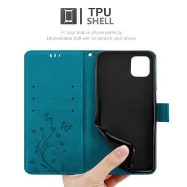 iPhone 13 PRO MAX Suojakuori Lompakkokotelo (Sininen)