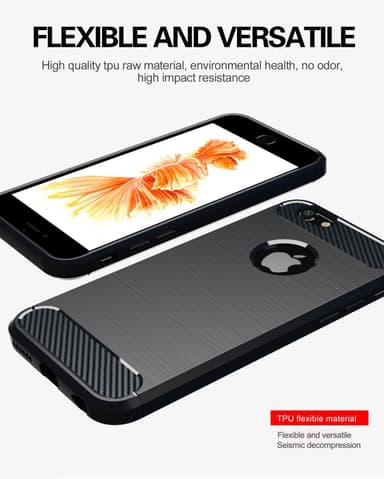 Suojakuori iPhone 6 / 6S Kotelo (Musta)