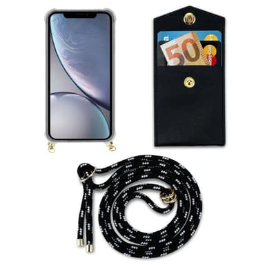 iPhone XR Suojakuori Kotelo Ketju (Musta)