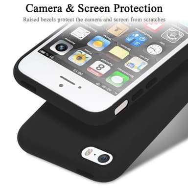 iPhone 5 / 5S / SE 2016 Suojakuori Kotelo (Musta)