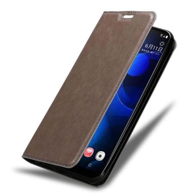 HTC Desire 19 PLUS Suojakuori Lompakkokotelo (Ruskea)