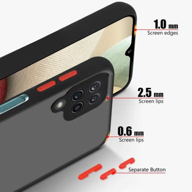 Samsung Galaxy A12 / M12 Suojakuori Kotelo (Musta)