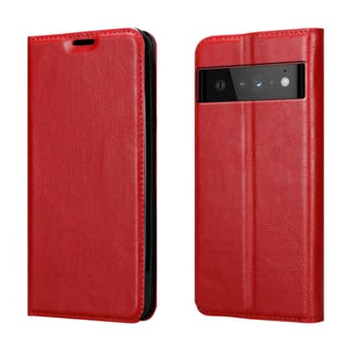 Google PIXEL 6 PRO Suojakuori Lompakkokotelo (Punainen)