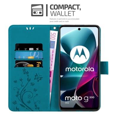 Motorola MOTO G200 5G Suojakuori Lompakkokotelo
