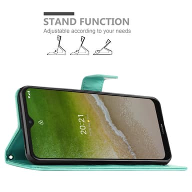 Nokia G50 5G Suojakuori Lompakkokotelo (Turkoosi)