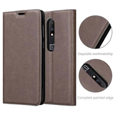 OnePlus 7 Suojakuori Lompakkokotelo (Ruskea)