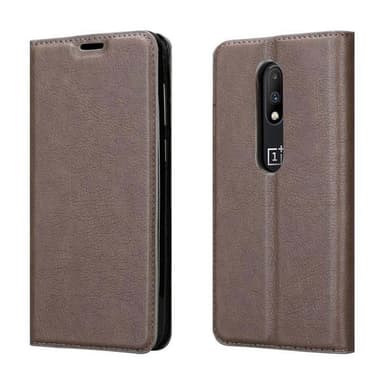 OnePlus 7 Suojakuori Lompakkokotelo (Ruskea)