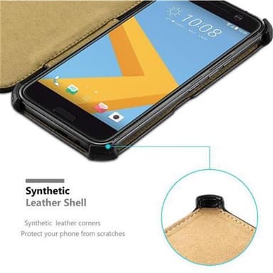 HTC ONE M10 Suojakuori Lompakkokotelo (Musta)