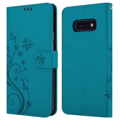 Samsung Galaxy S10e Suojakuori Lompakkokotelo (Sininen)