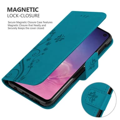 Samsung Galaxy S10e Suojakuori Lompakkokotelo (Sininen)