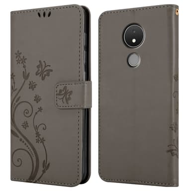 Nokia C21 Suojakuori Lompakkokotelo (harmaa)