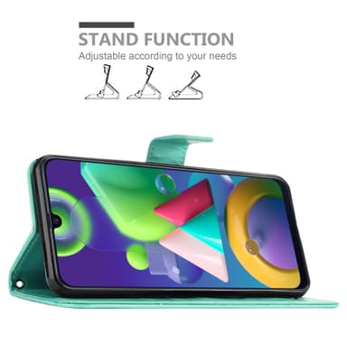 Samsung Galaxy M31 Suojakuori Lompakkokotelo (Turkoosi)