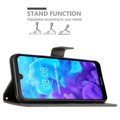 Huawei Y6 PRO 2019 Suojakuori Lompakkokotelo (harmaa)