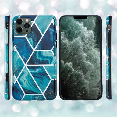 iPhone 12 PRO MAX Suojakuori Lompakkokotelo (Sininen)