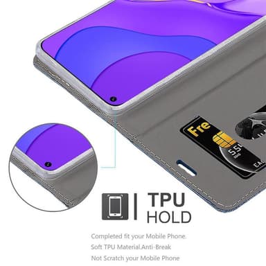Huawei NOVA 7 5G Suojakuori Lompakkokotelo (Sininen)