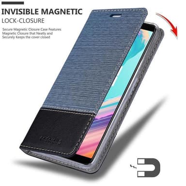 OnePlus 5T Suojakuori Lompakkokotelo (Sininen)