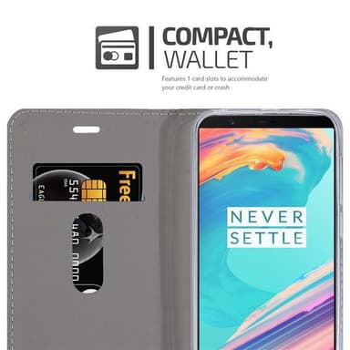 OnePlus 5T Suojakuori Lompakkokotelo (Sininen)