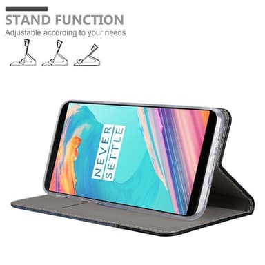 OnePlus 5T Suojakuori Lompakkokotelo (Sininen)