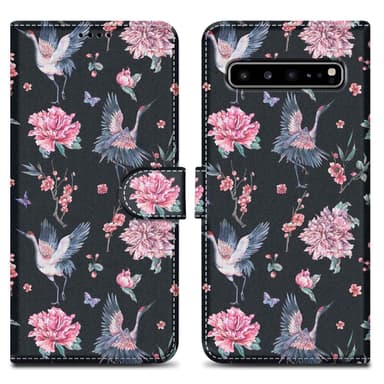 Samsung Galaxy S10 5G Suojakuori Lompakkokotelo (Musta)