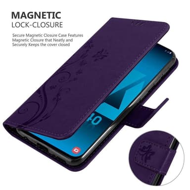 Samsung Galaxy A40 Suojakuori Lompakkokotelo (Violetti)
