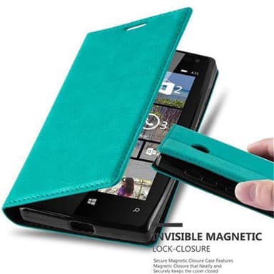 Nokia Lumia 435 Suojakuori Lompakkokotelo (Turkoosi)