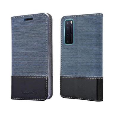 Huawei NOVA 7 5G Suojakuori Lompakkokotelo (Sininen)