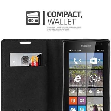 Nokia Lumia 435 Suojakuori Lompakkokotelo (Turkoosi)