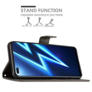 Realme 6 PRO Suojakuori Lompakkokotelo (harmaa)