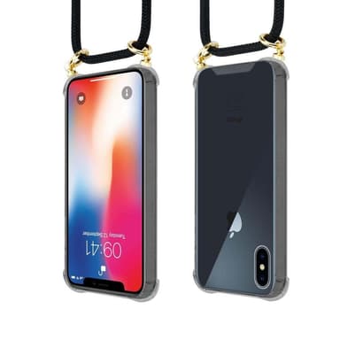 iPhone XS MAX Suojakuori Kotelo Ketju (Musta)
