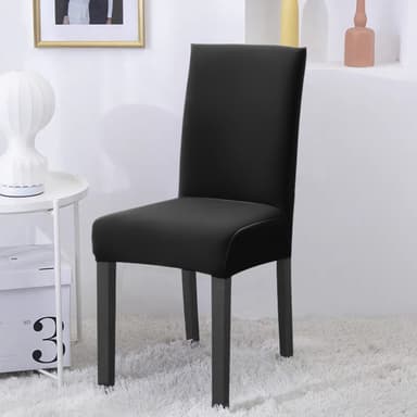 4x Tuolinpäälliset Tuolien suojus (musta)