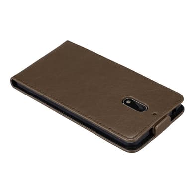 Nokia 6 2017 Suojakuori Lompakkokotelo (Ruskea)