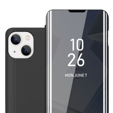 Suojakuori iPhone 14 PLUS Lompakkokotelo (Musta)