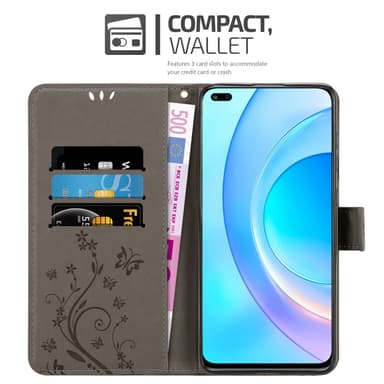 Honor 50 LITE Suojakuori Lompakkokotelo (harmaa)