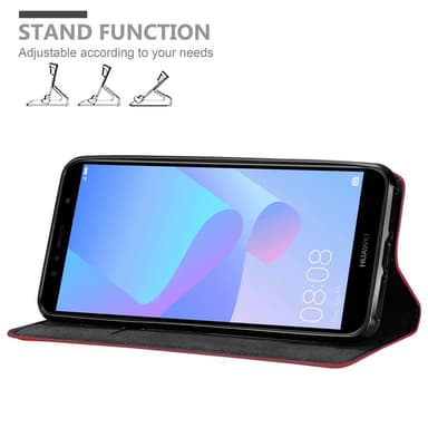 Huawei Y6 PRIME Suojakuori Lompakkokotelo (Punainen)