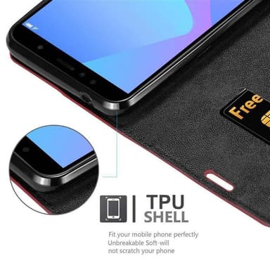 Huawei Y6 PRIME Suojakuori Lompakkokotelo (Punainen)