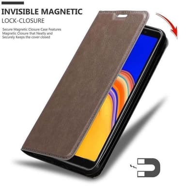 Samsung Galaxy A6s Suojakuori Lompakkokotelo (Ruskea)