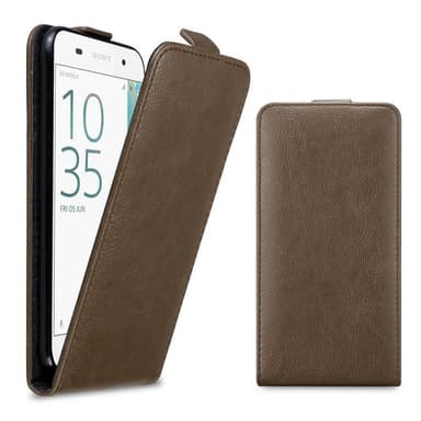 Sony Xperia E5 Suojakuori Lompakkokotelo (Ruskea)