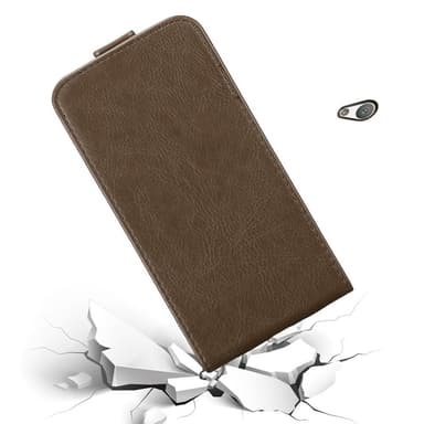 Sony Xperia E5 Suojakuori Lompakkokotelo (Ruskea)