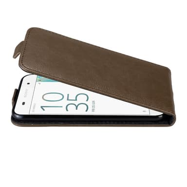 Sony Xperia E5 Suojakuori Lompakkokotelo (Ruskea)
