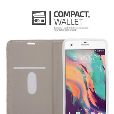 HTC Desire 10 PRO Suojakuori Lompakkokotelo (harmaa)