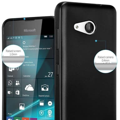 Nokia Lumia 550 Suojakuori Kotelo (Musta)