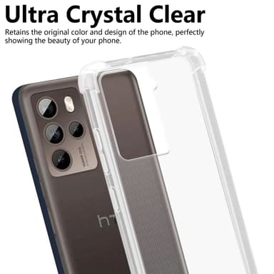 HTC U23 PRO Suojakuori Kotelo (Läpinäkyvä)
