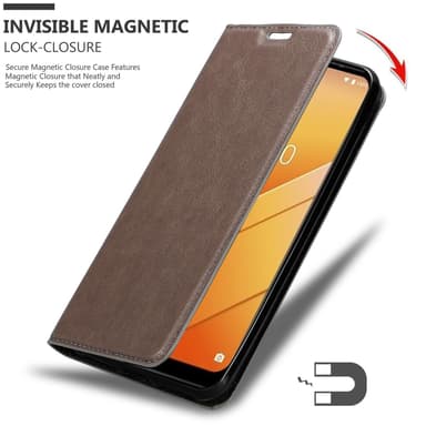 WIKO Y81 Suojakuori Lompakkokotelo (Ruskea)