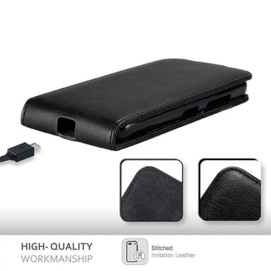 Nokia Lumia 550 Suojakuori Lompakkokotelo (Musta)