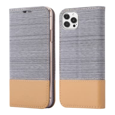 iPhone 13 PRO MAX Suojakuori Lompakkokotelo (harmaa)