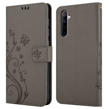Realme 6 4G / 6s Suojakuori Lompakkokotelo (harmaa)