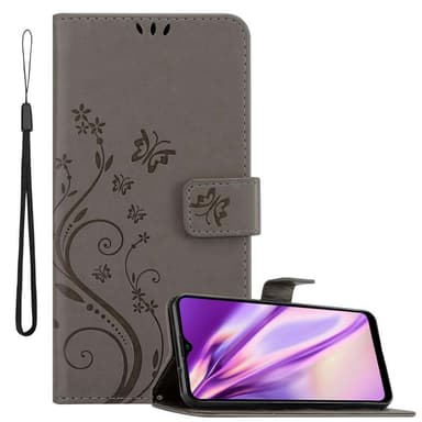 Samsung Galaxy A20s Suojakuori Lompakkokotelo (harmaa)
