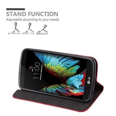 LG K10 2016 Suojakuori Lompakkokotelo (Punainen)