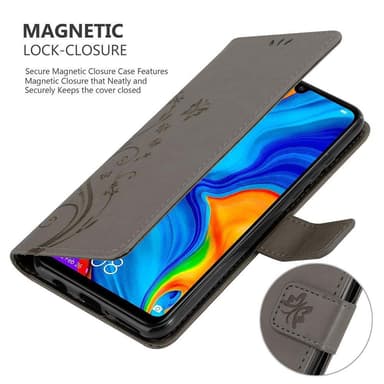 Huawei P30 LITE Suojakuori Lompakkokotelo (harmaa)