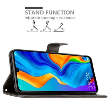 Huawei P30 LITE Suojakuori Lompakkokotelo (harmaa)